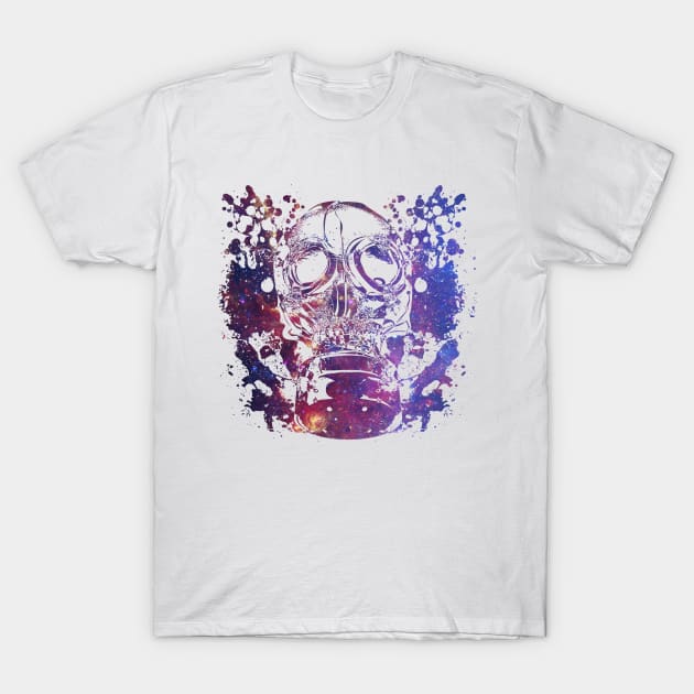 Gas Mask Galaxy T-Shirt by T73Designs